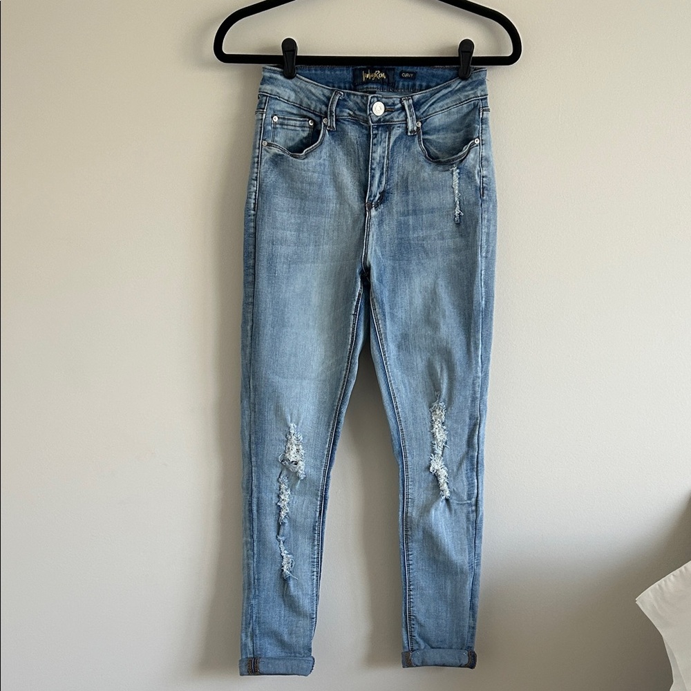 Indigo Rein Curvy Light Blue Skinny Jeans